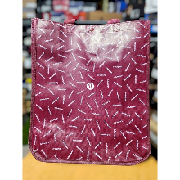 lululemon shopping bag red x 3 Large - Picture 2 of 3
